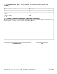 Form HFLL-1 Hawaii Family Leave Certification of Serious Health Condition - Hawaii, Page 4