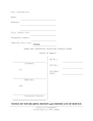 Document preview: Form LIRAB2 Covid Notice of Non-hearing Motion - Hawaii