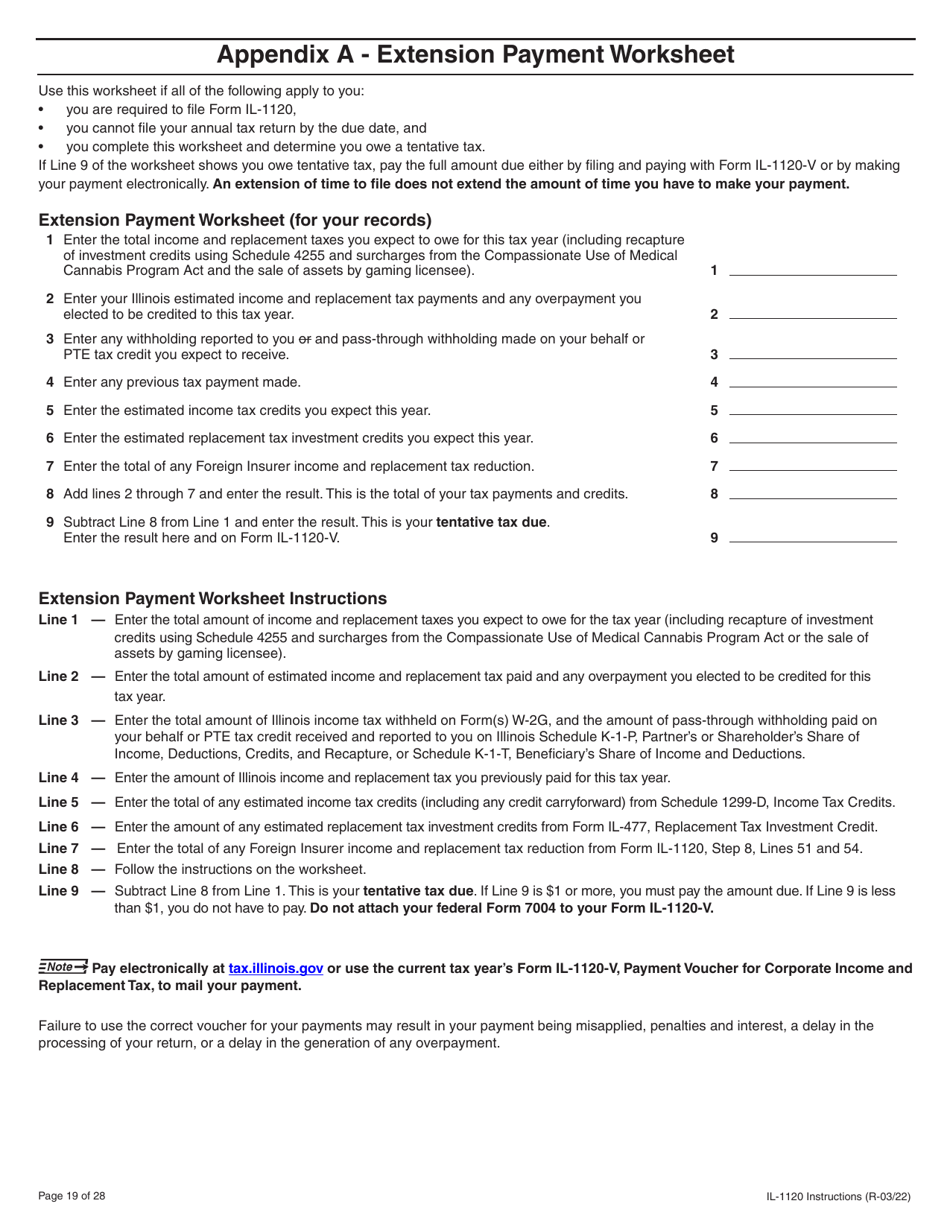 Instructions for Form IL-1120 Corporation Income and Replacement Tax Return - Illinois, Page 19