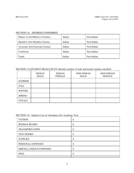 BIE Form 6259 Tribal Colleges &amp; Universities Annual Report Form, Page 2