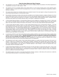 Form OPER2719 Fatal Accident Memorial Marker Application - Illinois, Page 2