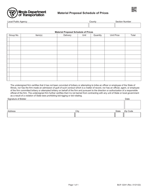 Form BLR12241  Printable Pdf