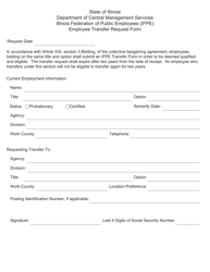 Document preview: Employee Transfer Request Form - Illinois Federation of Public Employees (Ifpe) - Illinois