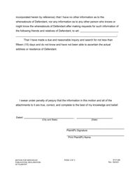 Form 3F-P-356 Motion for Service by Publication; Declaration of Plaintiff - Hawaii, Page 3