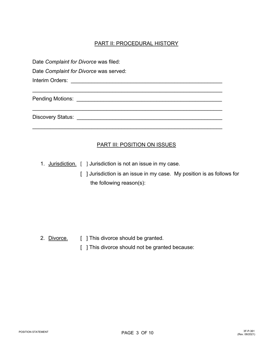 Form 3F-P-361 Plaintiffs / Defendants Position Statement - Hawaii, Page 3