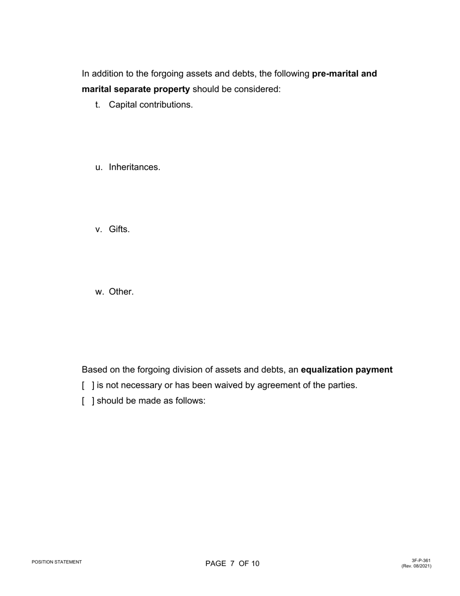 Form 3F-P-361 Plaintiffs / Defendants Position Statement - Hawaii, Page 7