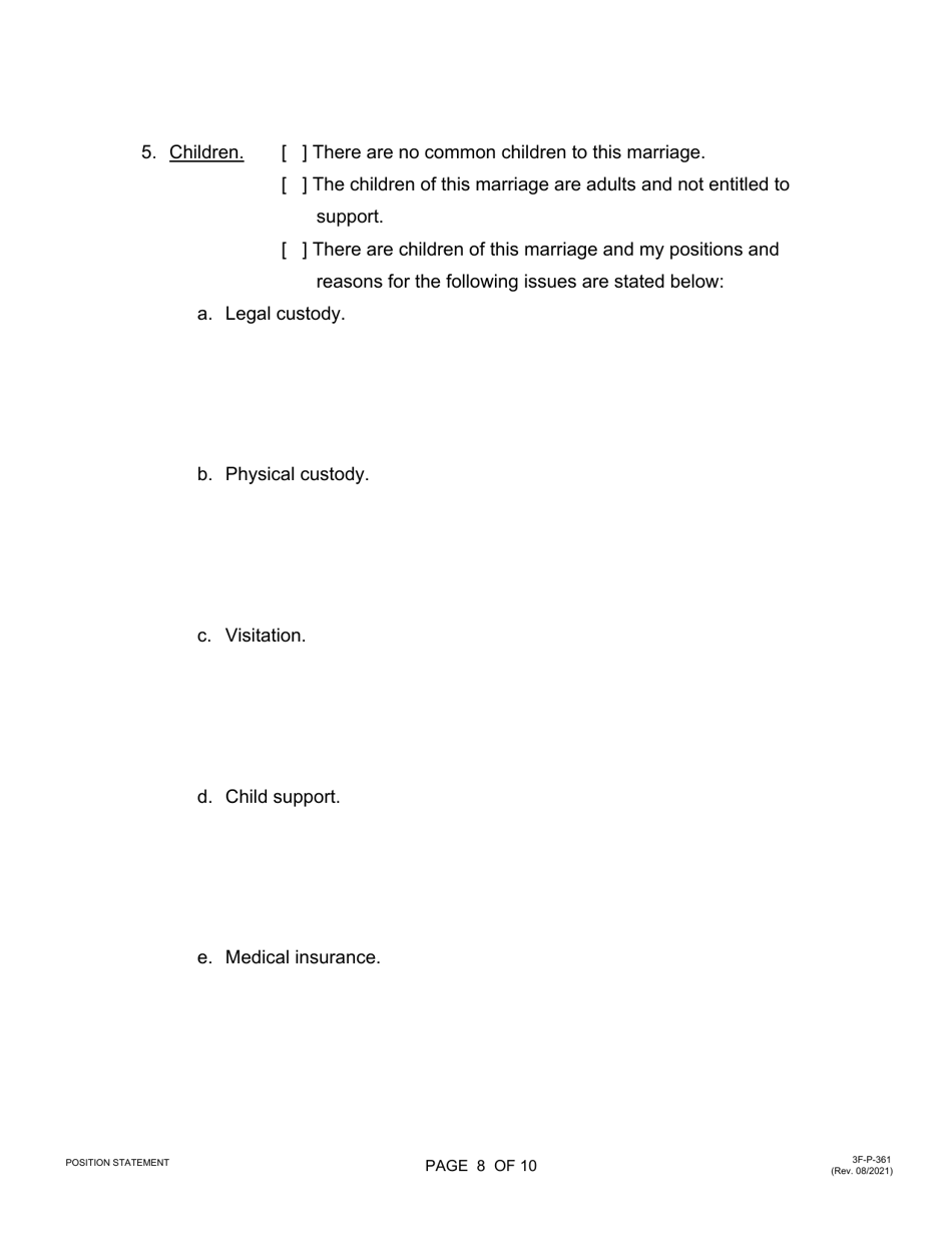 Form 3F-P-361 Plaintiffs / Defendants Position Statement - Hawaii, Page 8