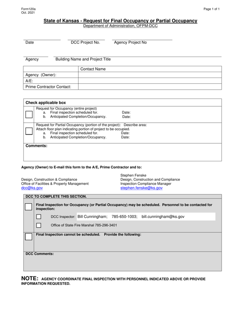 Form 120A  Printable Pdf