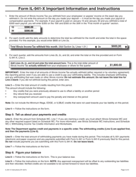 Instructions for Form IL-941-X Amended Illinois Withholding Income Tax Return - Illinois, Page 3
