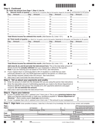 Form IL-941-X Amended Illinois Withholding Income Tax Return - Illinois, Page 2