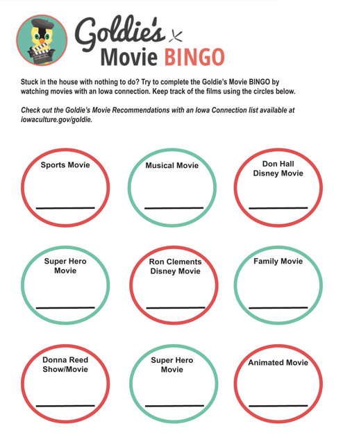 Goldie's Movie Bingo - Iowa Download Pdf