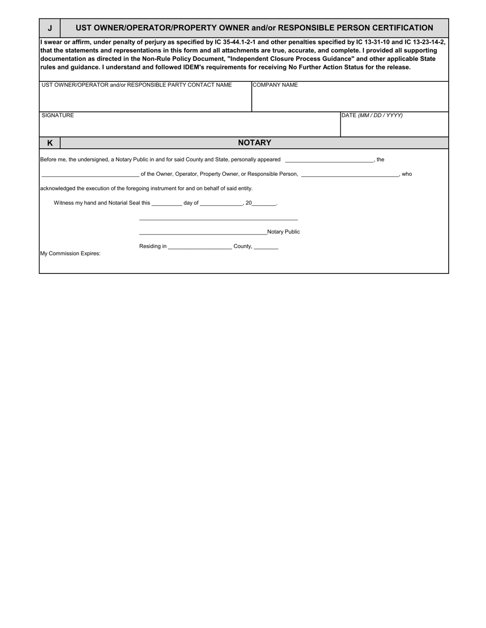 State Form 54166 Petroleum Remediation Section Independent Closure Process (Icp) Completion - Indiana, Page 4
