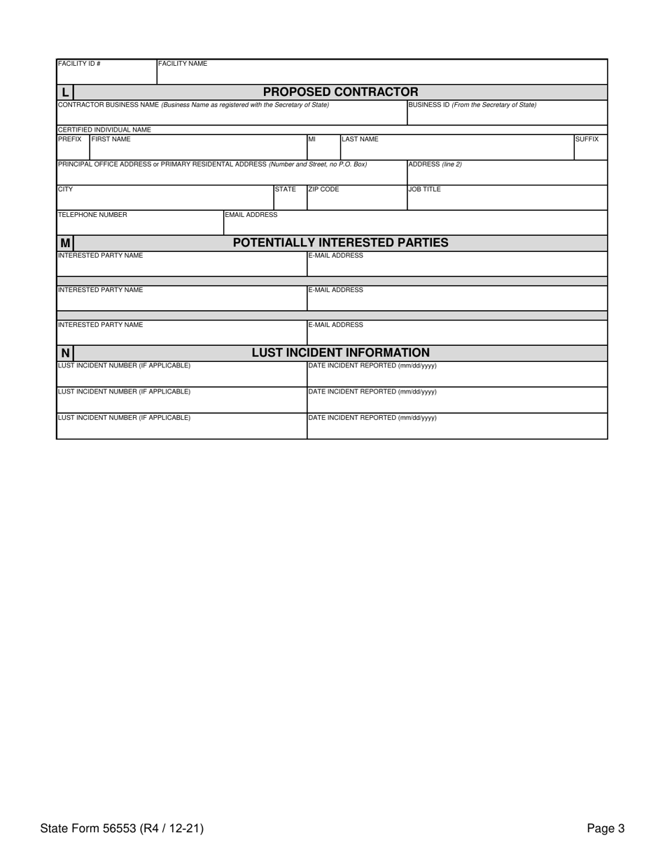 State Form 56553 Thirty (30) Day Notification of Intent to Close - Indiana, Page 3