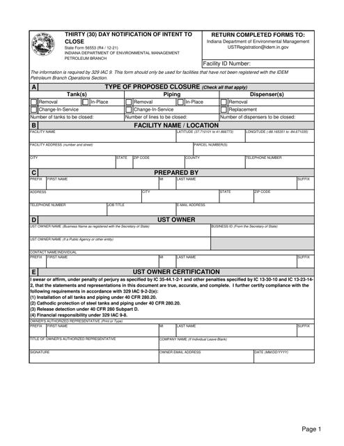 State Form 56553  Printable Pdf