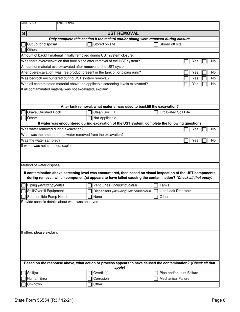 State Form 56554 Underground Storage Tank Systems Closure Report - Indiana, Page 7