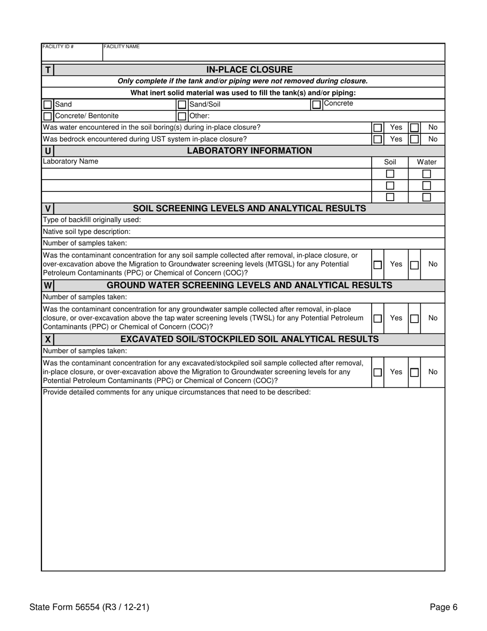 State Form 56554 Underground Storage Tank Systems Closure Report - Indiana, Page 8
