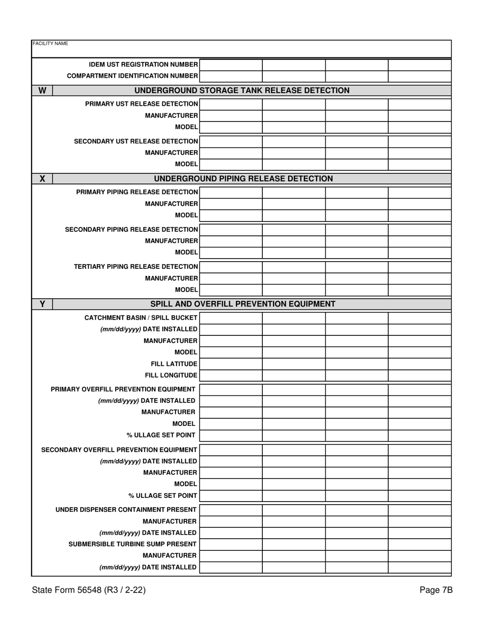 State Form 56548 Initial Registration for Underground Storage Tank Systems - Indiana, Page 9