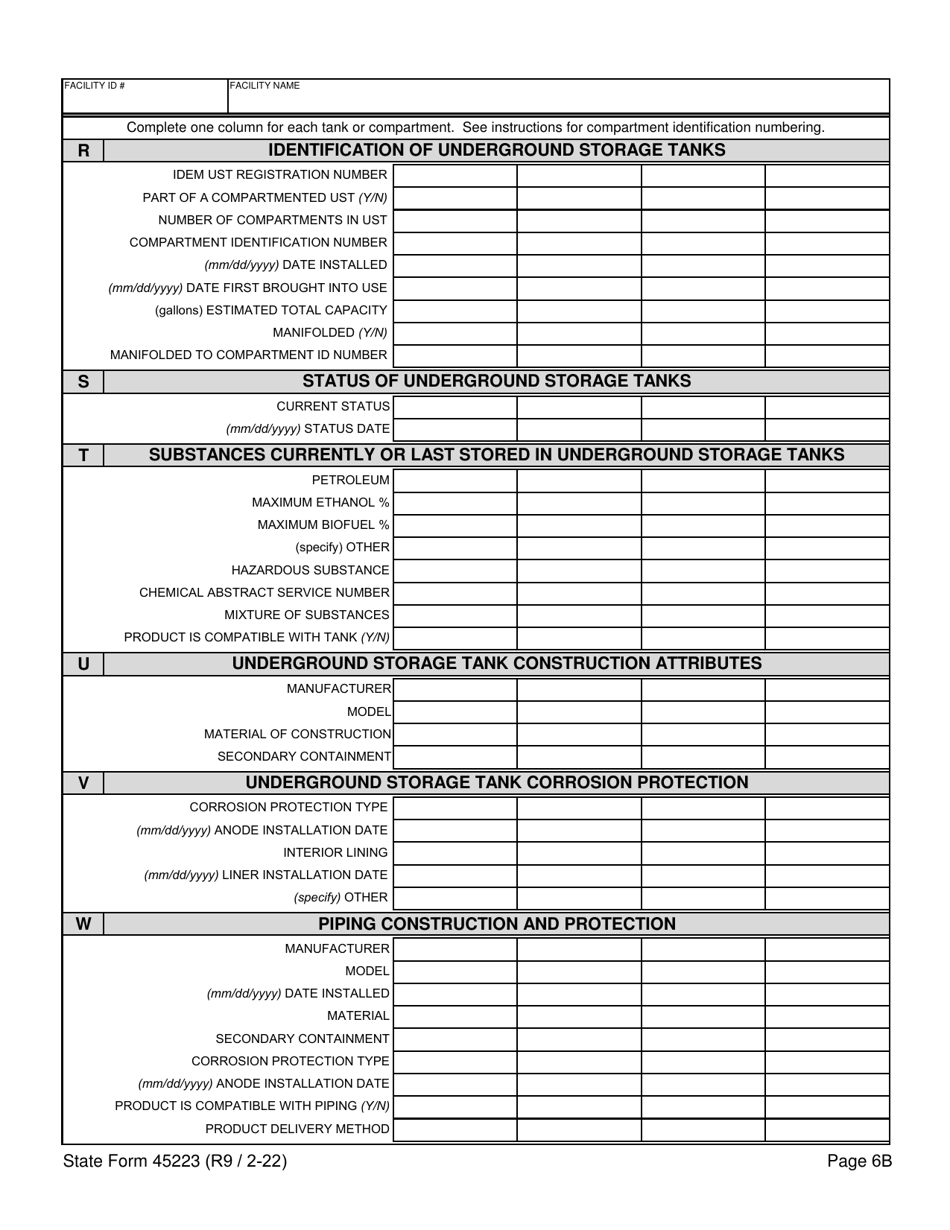 State Form 45223 Notification for Underground Storage Tank Systems - Indiana, Page 8