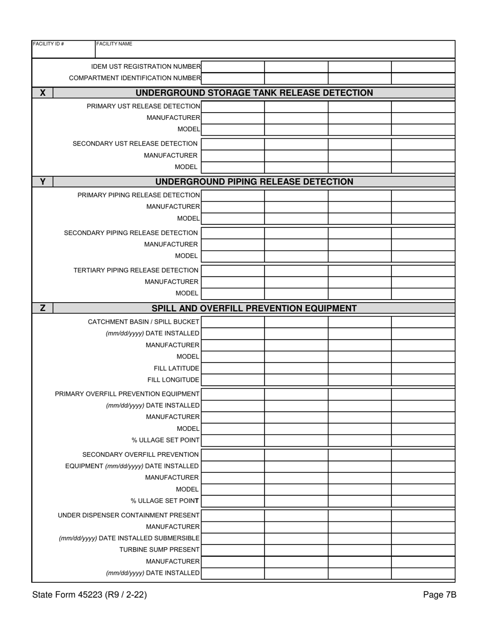 State Form 45223 Notification for Underground Storage Tank Systems - Indiana, Page 9