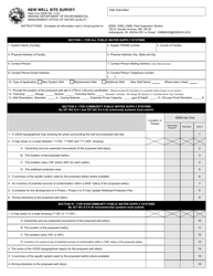 State Form 50896 New Well Site Survey - Indiana