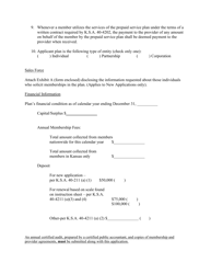 Application for New or Renewal Certificate of Registration - Prepaid Legal of Dental Service Plans - Kansas, Page 4