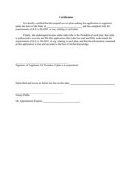 Application for New or Renewal Certificate of Registration - Prepaid Legal of Dental Service Plans - Kansas, Page 5