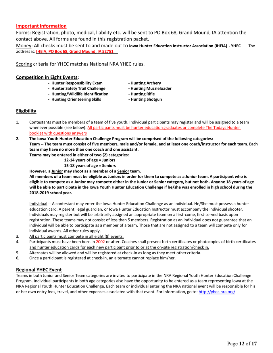 Iowa Youth Hunter Education Challenge - Iowa, Page 12