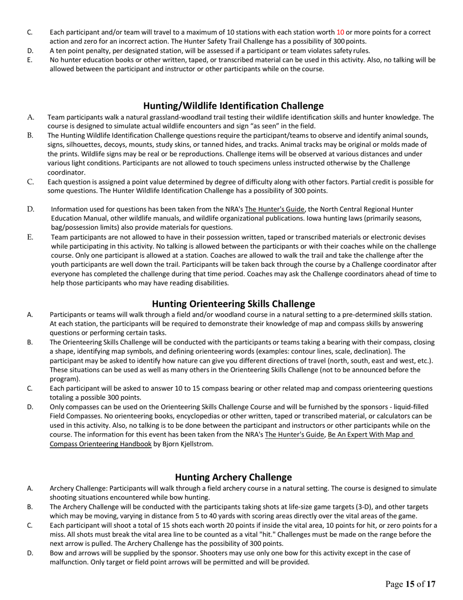 Iowa Youth Hunter Education Challenge - Iowa, Page 15