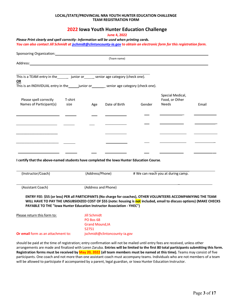 Iowa Youth Hunter Education Challenge - Iowa, Page 3