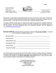Document preview: Form EDU-44A Tax Preparers, Library, Bank, City, County Order Form - Kansas