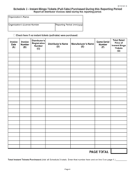 Form BI-1 Organization&#039;s Monthly Bingo Report - Kansas, Page 4