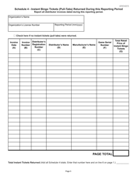 Form BI-1 Organization&#039;s Monthly Bingo Report - Kansas, Page 5