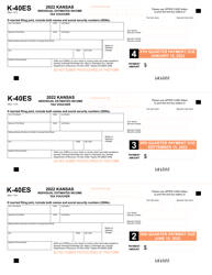 Form K-40ES Kansas Individual Estimated Income Tax Voucher - Kansas, Page 2