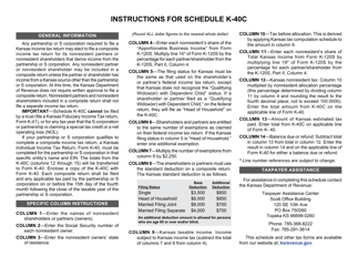 Schedule K-40C Kansas Composite Income Tax Schedule - Kansas, Page 2