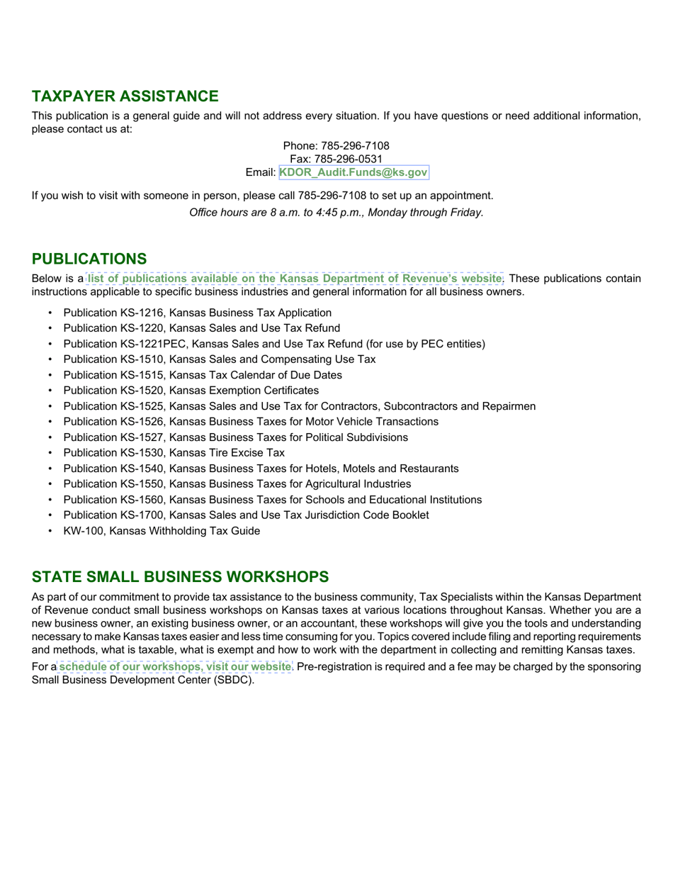 Form ST-21 Sales and Use Tax Refund Application - Kansas, Page 12