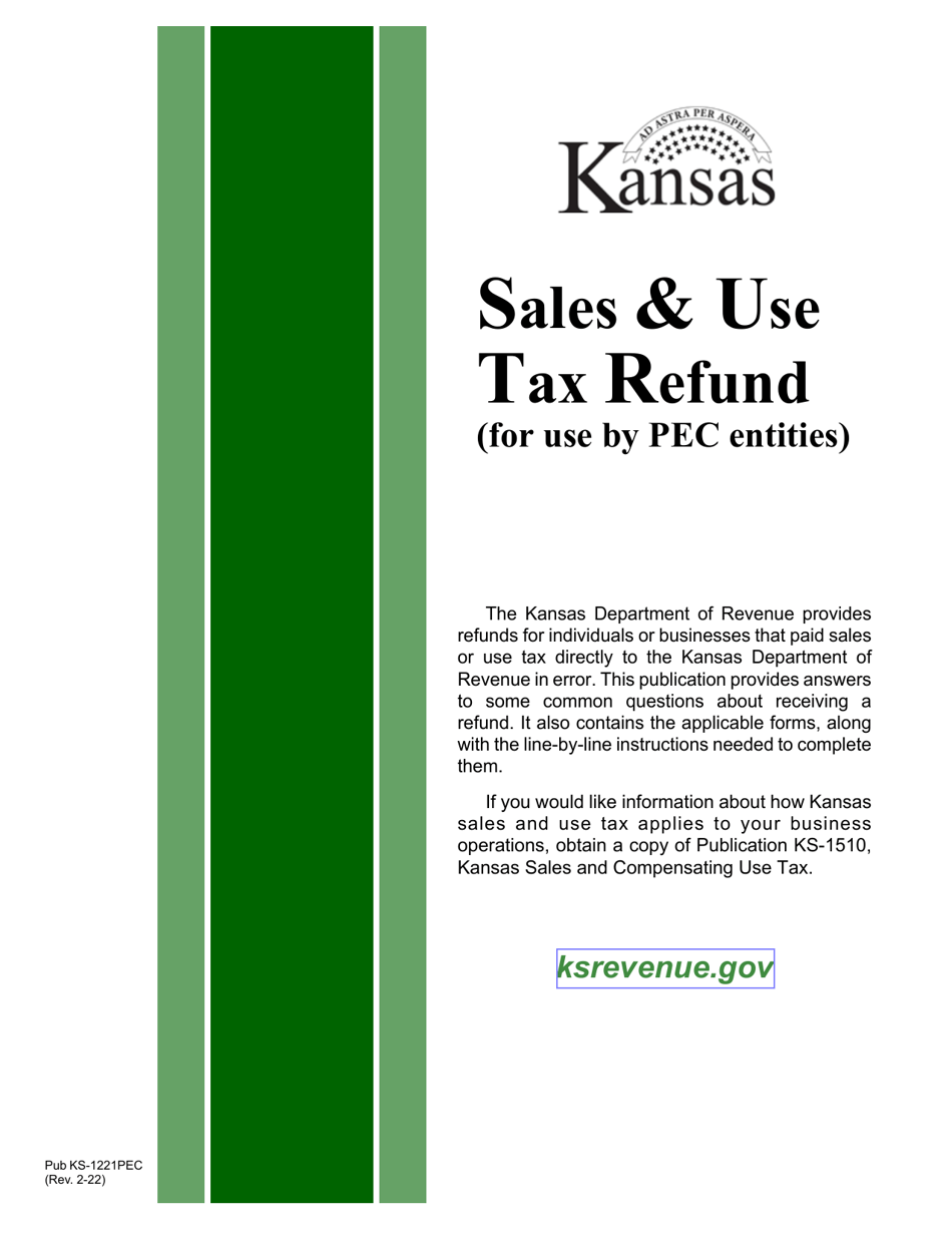 Form ST-21PEC Sales and Use Tax Refund Application for Use by Pec Entities - Kansas, Page 1