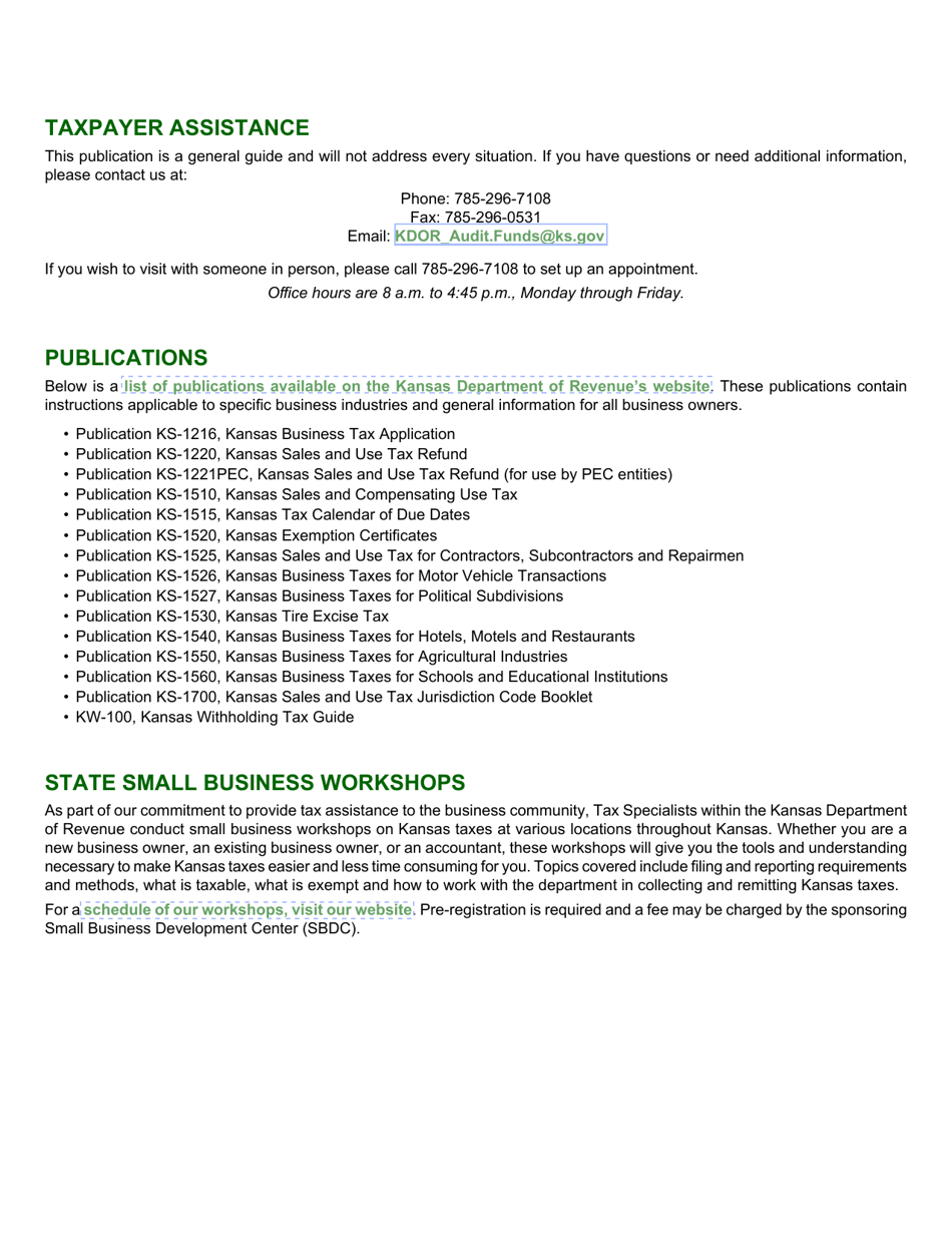 Form ST-21PEC Sales and Use Tax Refund Application for Use by Pec Entities - Kansas, Page 8