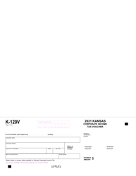 Document preview: Form K-120V Corporate Income Tax Voucher - Kansas