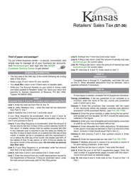 Document preview: Form ST-36 Kansas Retailers' Sales Tax Return - Kansas