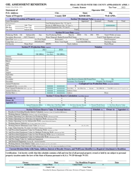 Schedule 2 Oil Assessment Rendition - Kansas