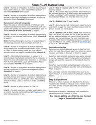 Instructions for Form RL-26 Liquor Revenue Return - Illinois, Page 2