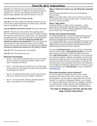 Instructions for Form RL-26-X, REV-1 Amended Liquor Revenue Return - Illinois, Page 2