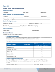 Form C-1 Progress Form for Student of Compulsory Attendance Age Under Cpi Option 2 With Dual Enrollment - Iowa, Page 2