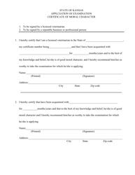 Kansas Veterinary License Application - Kansas, Page 4