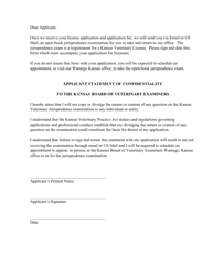 Kansas Veterinary License Application - Kansas, Page 5