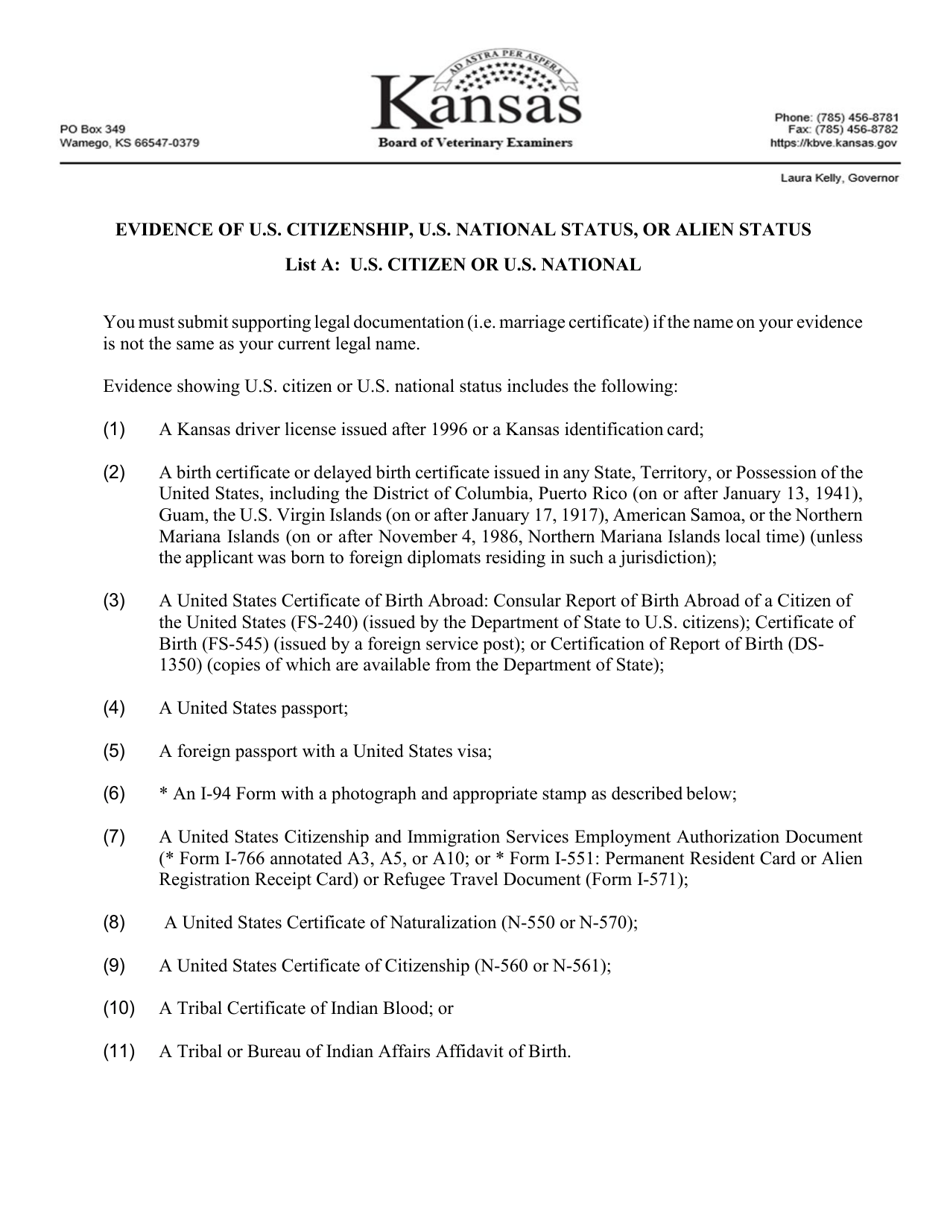 Kansas Veterinary License Application - Kansas, Page 9