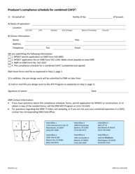 DNR Form 542-0190 Compliance Schedule for Combined Cafo - Iowa, Page 2