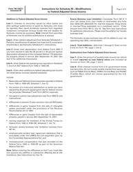 Schedule M Kentucky Federal Adjusted Gross Income Modifications - Kentucky, Page 2