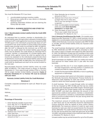 Schedule ITC Kentucky Individual Tax Credit Schedule - Kentucky, Page 3