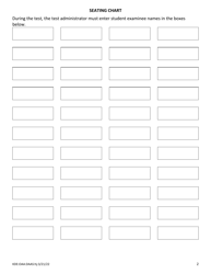 Large Group Testing - Seating Chart Form - Kentucky, Page 2